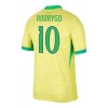 Camiseta de fútbol Brasil Rodrygo 10 Primera Equipación 2024 - Hombre